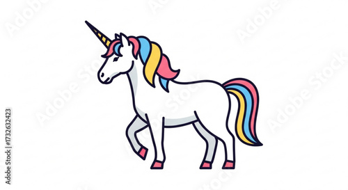 A colorful unicorn is a symbol of magic, fantasy, and the power of imagination and innocence