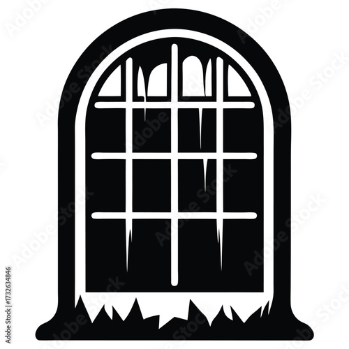 frozen windowpane vector icon
