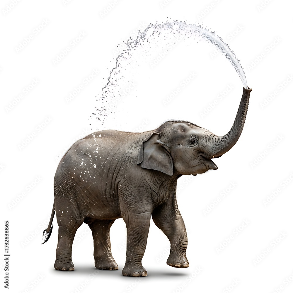 Obraz premium Elephant isolated on white background