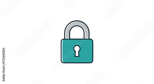 Turquoise lock icon