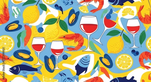 Food Illustration Pack – Colorful Summer and Italian Cuisine