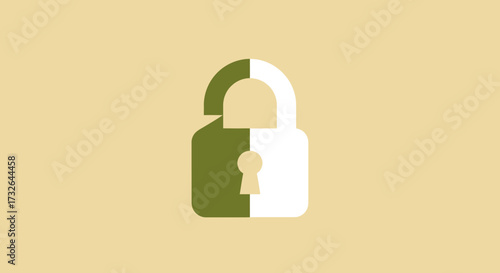 Split unlocked padlock