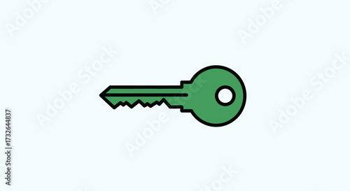 Simple green key drawing