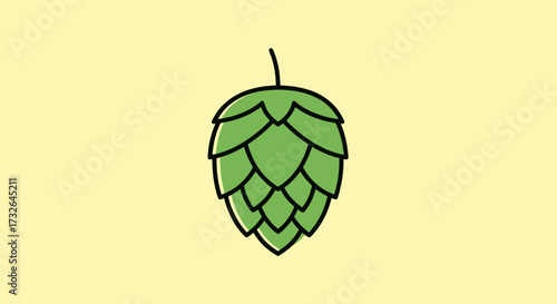 Green hop cone illustration