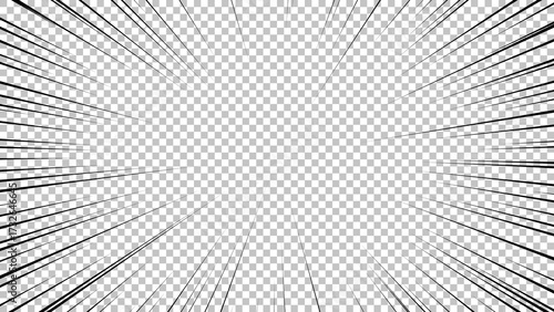 Black comic book transparent background