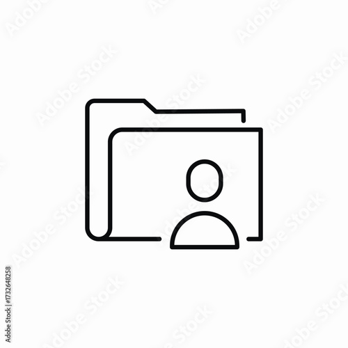 folder user icon sign vector
