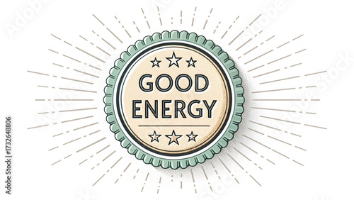 Good Energy Starburst Badge positive vibes