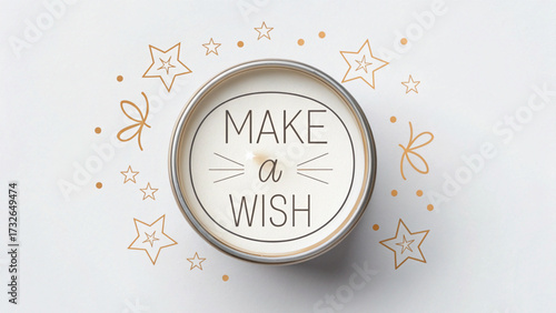 Make a Wish Candle with Stars and Confetti candle light