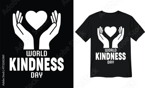 World Kindness Day vector illustration with hands holding a heart symbol