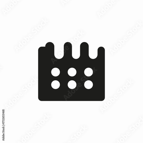 calendar date icon sign vector