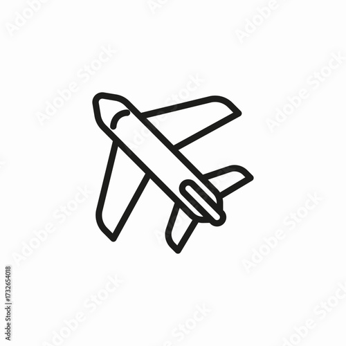 flight plane icon sign vector