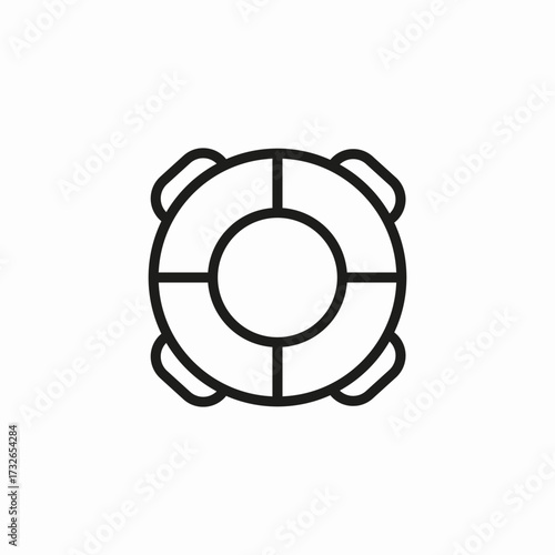 lifebuoy safe icon sign vector