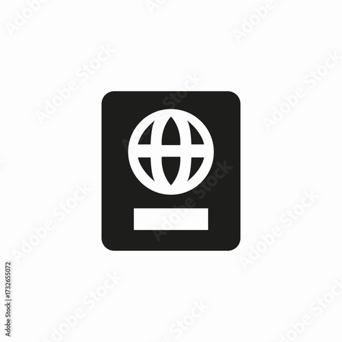 passport document icon sign vector