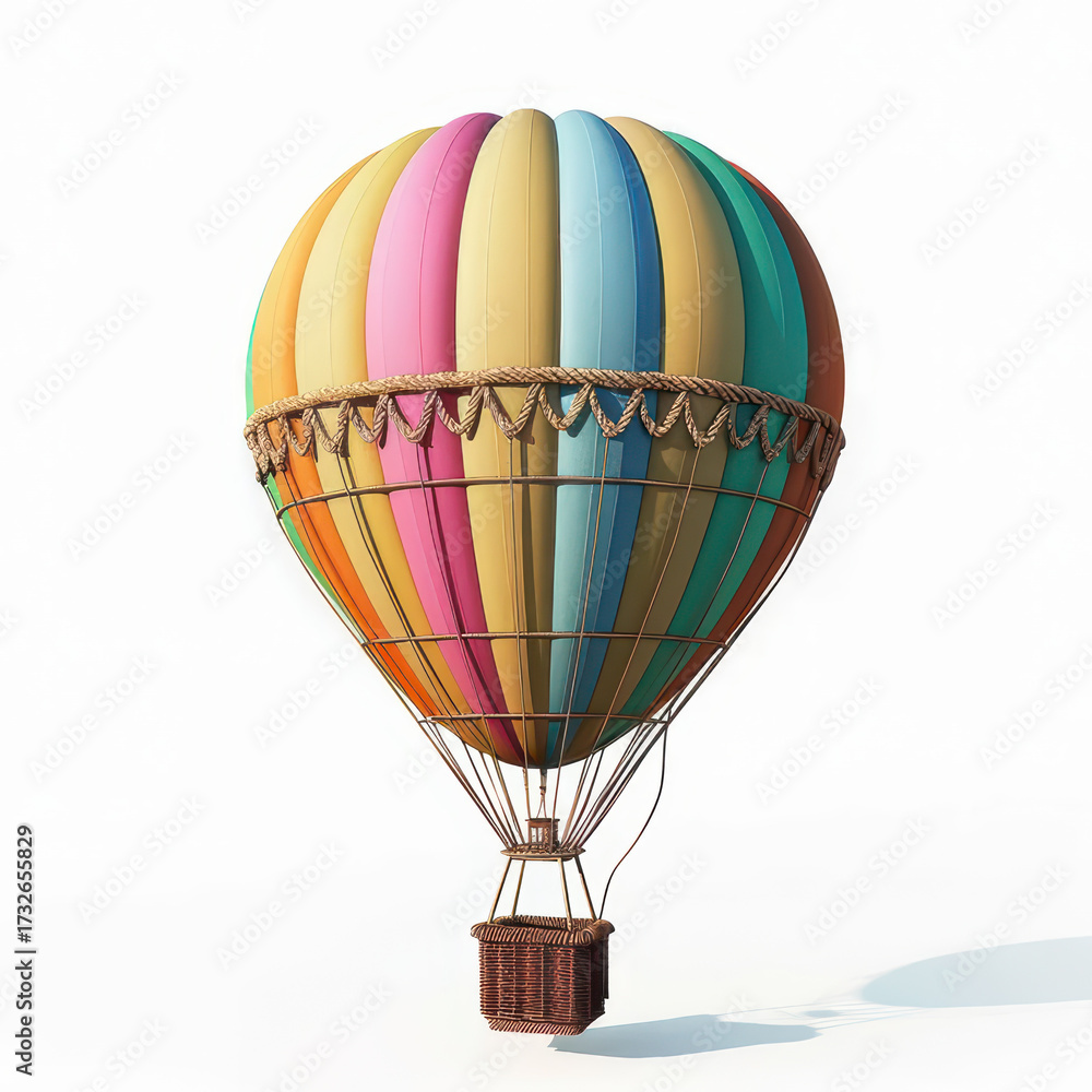 Fototapeta premium Hot Air Balloons and Watercolor Art