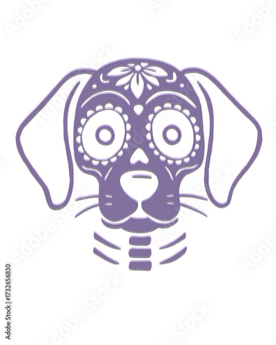 Morado dog catrina.