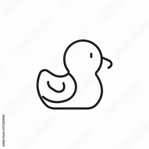bathroom duck icon sign vector
