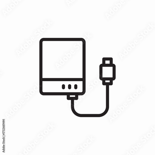 power bank charge icon sign vector