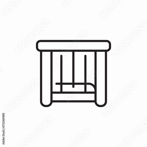 playpen bed icon sign vector