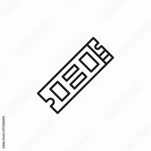ram memory icon sign vector