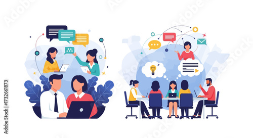 Innovative teamwork brings successful solutions to life with dynamic collaboration and creative brainstorming