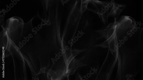 white smoke on a black background