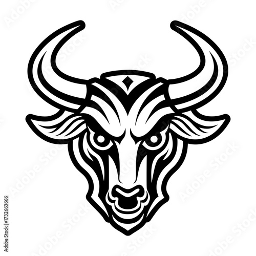 Glyph style icon showing a buffalo mascot