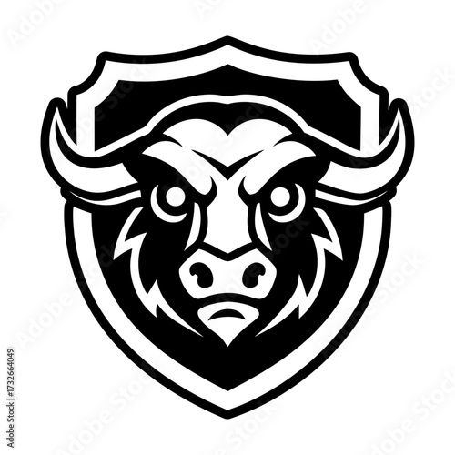 Glyph style icon showing a buffalo symbol