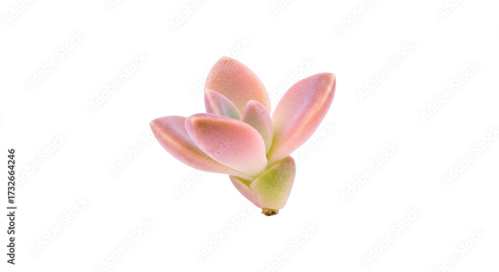 Fototapeta premium Pastel pink succulent isolated on transparent PNG, beautiful echeveria plant for botanical design and decoration