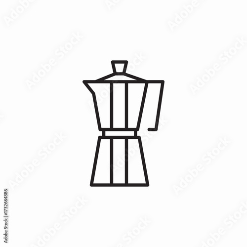 coffee pot icon sign vector