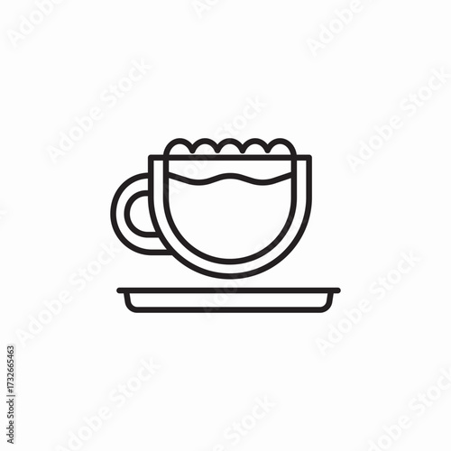 con panna coffee cup icon sign vector