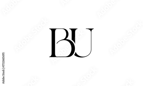 BU initial letters, monogram logo