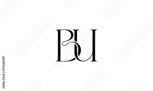 BU initial letters, monogram logo
