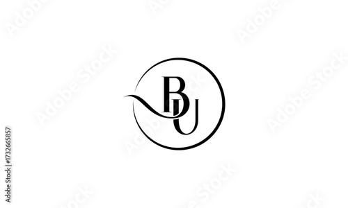 BU initial letters, monogram logo