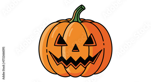 Spooky and fun Halloween pumpkin illustration to add a festive touch to your designs and bring the spirit of the season to your projects