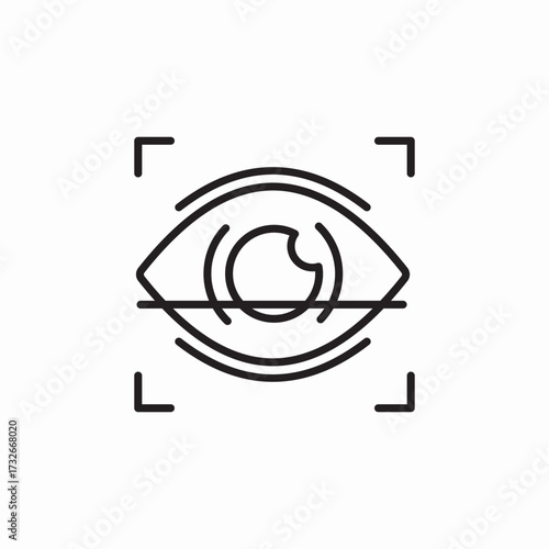 eye scan iris icon sign vector