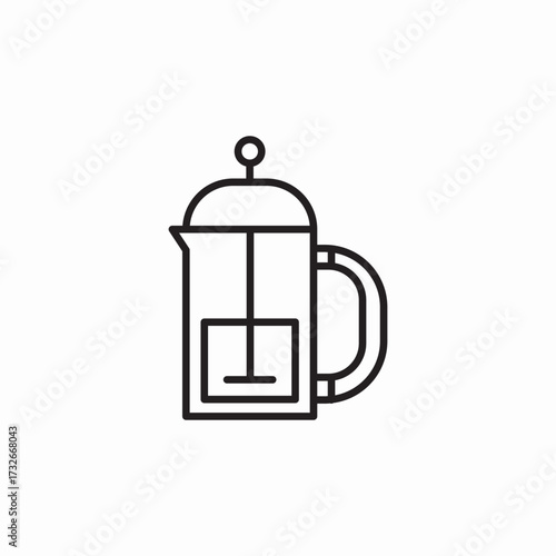 filter teapot icon sign vector