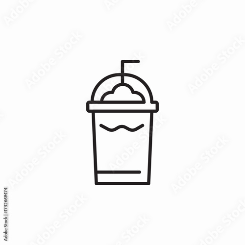 milkshake take away icon sign vector