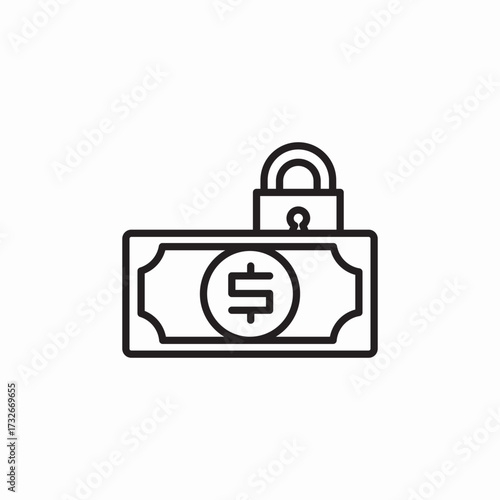 money protection icon sign vector