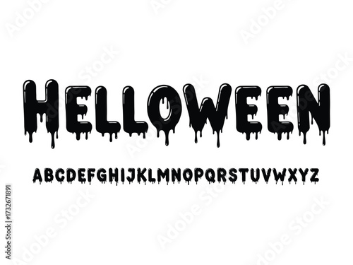 Spooky Halloween Font: A sinister typeface design for Halloween, dripping with an eerie allure.