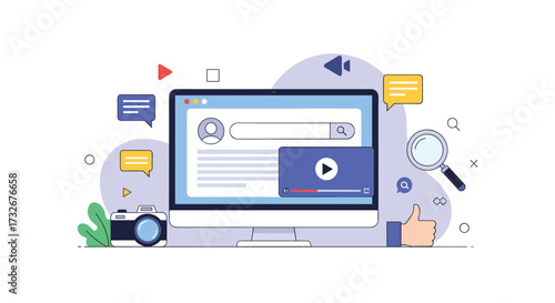 Digital marketing strategy and online content creation for business growth.