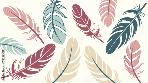 seamless pattern with feathers
