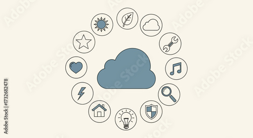 Cloud Computing Network Data Center Server.
