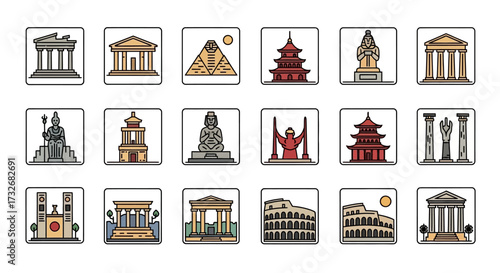 Collection of Ancient and Historical Structures.
