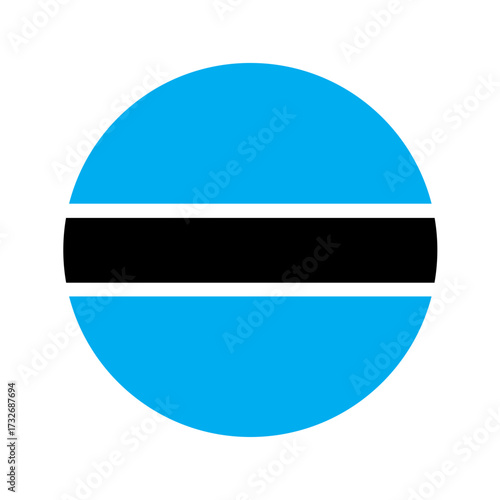 National flag of Botswana. Botswana flag in a circle shape. Vector illustration. Free Download National flag of Botswana. Botswana flag in a circle shape. Vector illustration. - GFXLoad