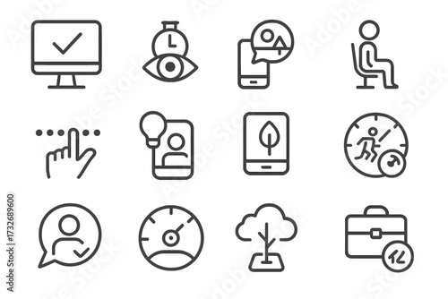 Monitor timer digital icon dial tracker physical vector balance bubble real icons