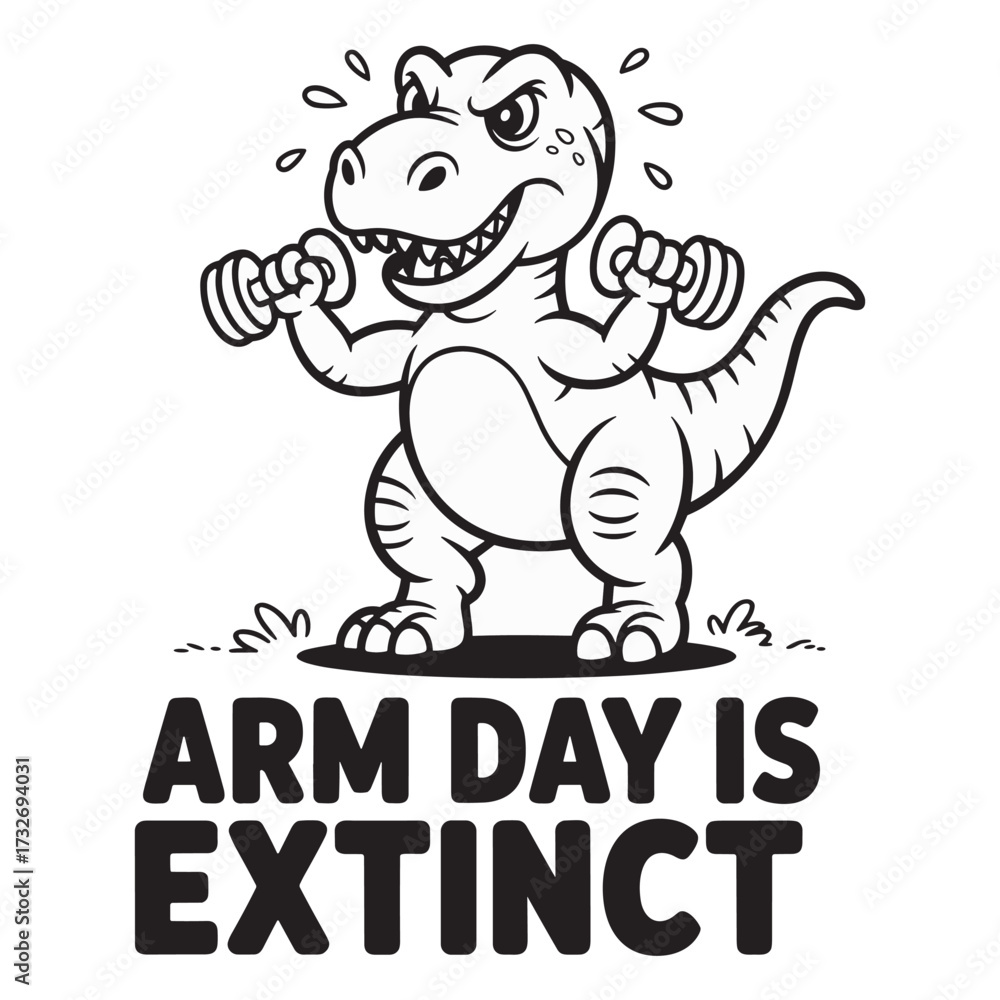 Obraz premium arm day is extinct. typography vector EPS file.