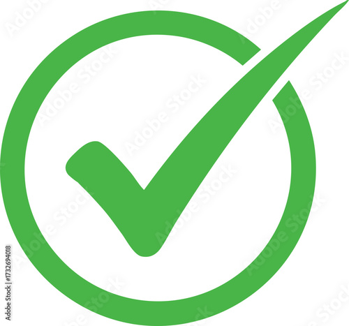 Vector art of green check mark in a circle