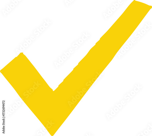 Vector art of yellow check mark symbol