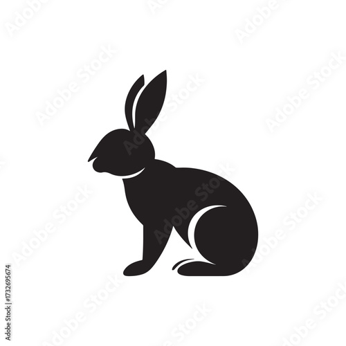 Rabbit Silhouette Vector Illustration Cute Bunny Graphic Design