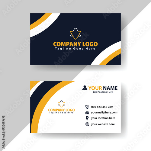 Professional Double Sided Visiting Card Design with QR Code and Clean Layout. Elegant Minimalist Business Card Template for Entrepreneurs and Agencies
